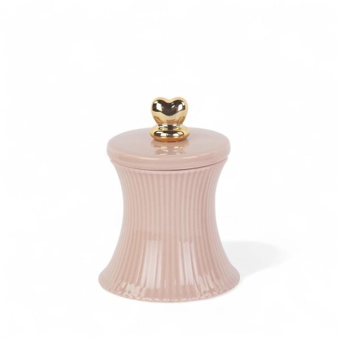 CANDELA PLISSE ROSA CON SCATOLA